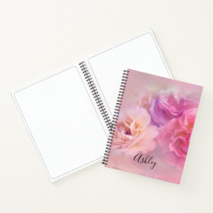 Pretty Pink Carnations Stylish Photograph Notebook