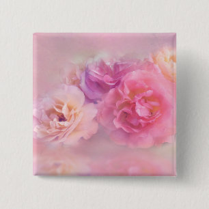 Pretty Pink Carnations Stylish Photography 15 Cm Square Badge