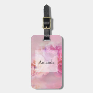 Pretty Pink Carnations Stylish Photography Luggage Tag