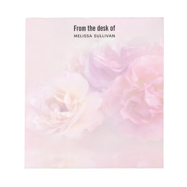 Pretty Pink Carnations Stylish Photography Notepad (Front)