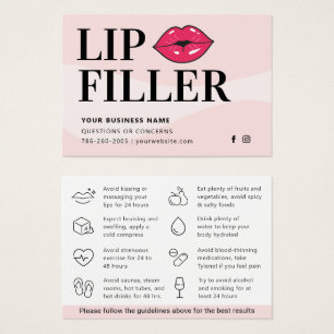 Pretty Pink Cartoon Lip Filler Aftercare