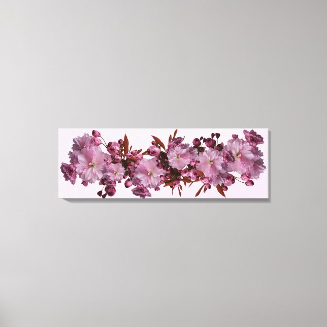 Pretty pink cherry blossom beautiful floral art canvas print (Front)