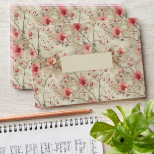Pretty Pink Cherry Blossoms Watercolor Envelope
