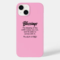 Pretty Pink Christian Faith Blessings Bible Verse