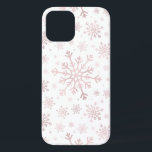 Pretty Pink Christmas Snowflakes on Winter White   iPhone 12 Pro Case<br><div class="desc">Mixed sized pretty pink snowflakes are scattered throughout this Christmas seasonal pattern. This cute festive design with a crisp winter white background is sure to please any age and perfect for anyone who likes soft and delicate xmas patterns.</div>