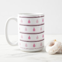 Pretty Pink Christmas Tree Seamless Pattern 