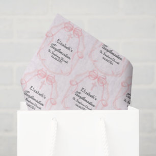 Pretty Pink Confirmation Party Personalised Tissue Paper