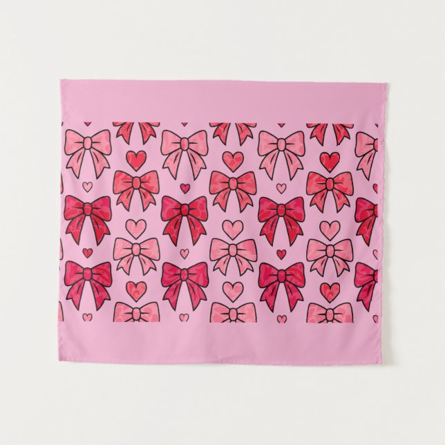 Pretty Pink Coquette Tapestry (Front (Horizontal))