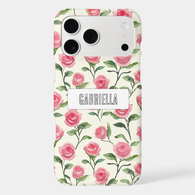 Pretty Pink Cream Roses Floral (Back)