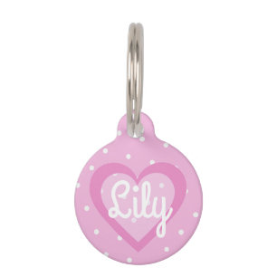 Pretty Pink Customisable Pet Tag