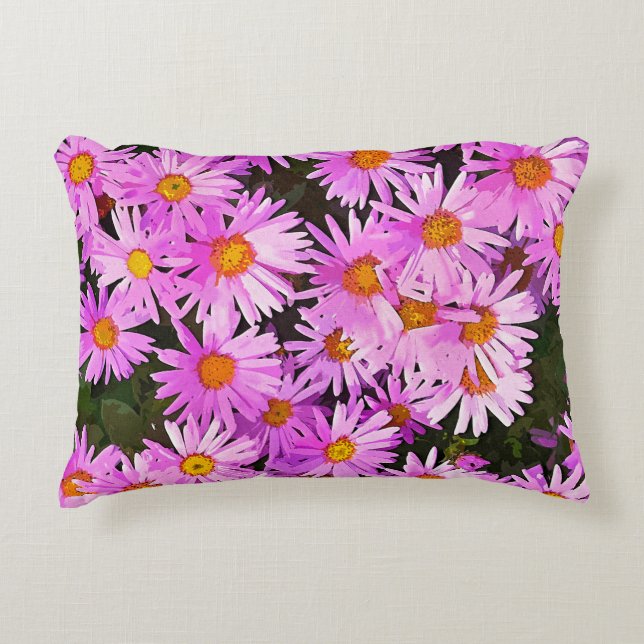 PRETTY PINK DAISIES DECORATIVE CUSHION (Front)