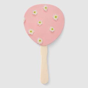 Pretty Pink & Daisies Hand Fan