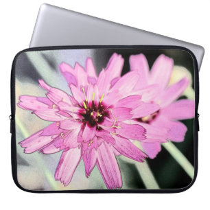 Pretty pink daisy flower. Floral photo art Laptop Sleeve