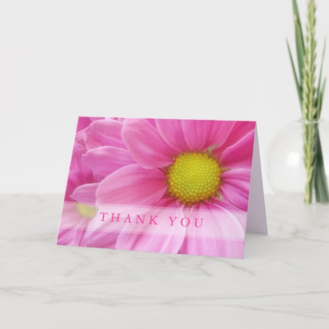 Pretty Pink Daisy - Thank You card (Front)