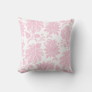 Pretty Pink Damask Pillow