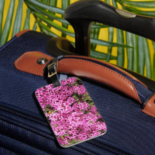 Pretty Pink Daphne Floral Luggage Tag