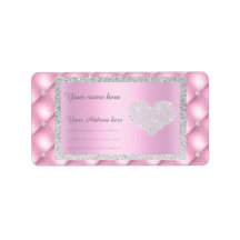 PRETTY pink Diamond ADDRESS LABELS BY IDODESIGNS