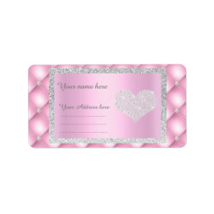 PRETTY pink Diamond ADDRESS LABELS BY IDODESIGNS