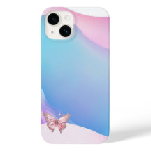 Pretty Pink Diamonte Butterfly iPhone 14 Case