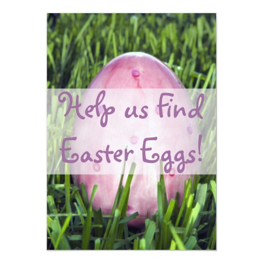 Pretty Pink Easter Egg Holiday Invitations