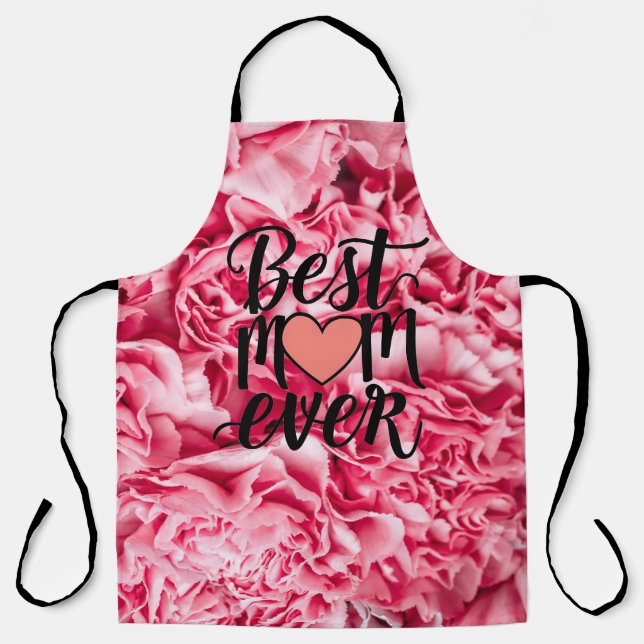 Pretty Pink Elegant Best Mum Ever Apron (Front)