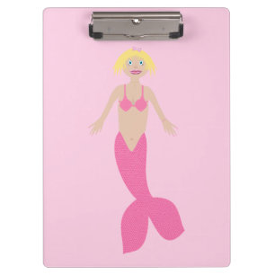 Pretty Pink Fantasy Mermaid Clipboard