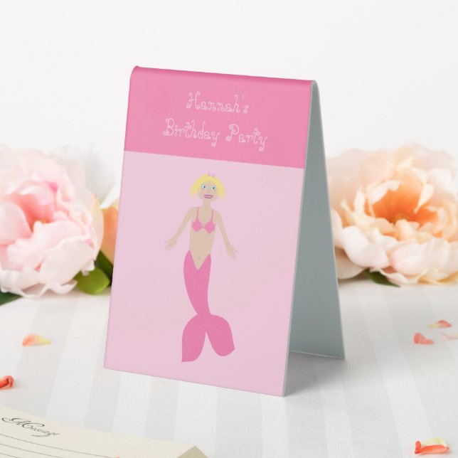 Pretty Pink Fantasy Mermaid Custom Birthday (In SItu (Wedding))
