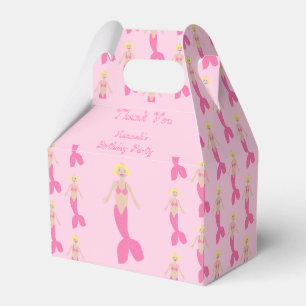 Pretty Pink Fantasy Mermaid Custom Favour Box