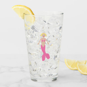 Pretty Pink Fantasy Mermaid Custom Glass
