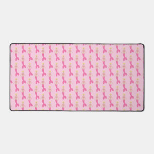 Pretty Pink Fantasy Mermaid Patterned Desk Mat