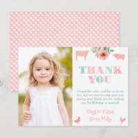 Pretty Pink Farm Animals Girl Birthday Party Photo