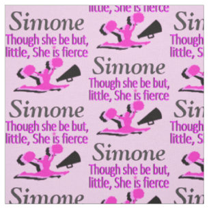 PRETTY PINK FIERCE CHEERLEADER FABRIC