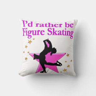 PRETTY PINK FIGURE SKATER CUSHION