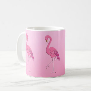 Pretty pink flamingo coffee mug