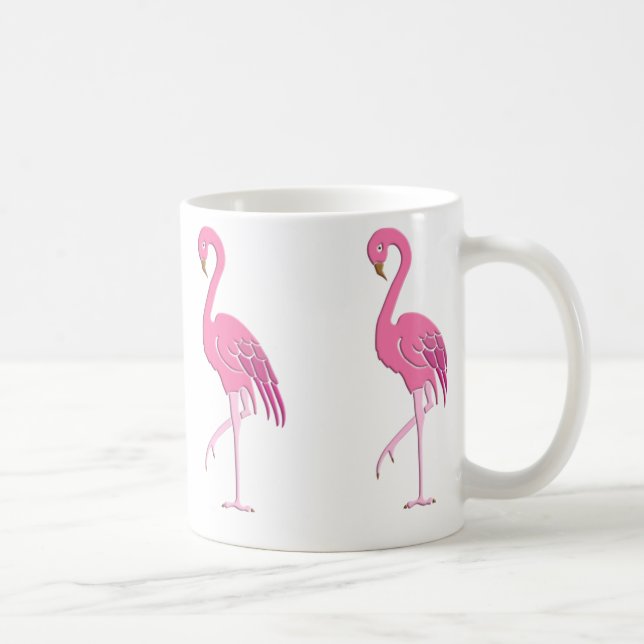 Pretty pink flamingo coffee mug (Right)