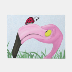 Pretty Pink Flamingo Doormat
