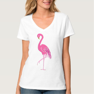 Pretty Pink Flamingo in Fuchsia T-Shirt