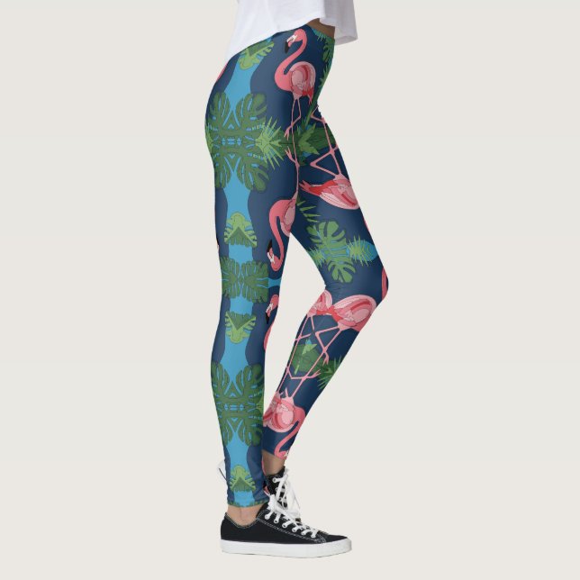 Pretty Pink Flamingo Leggings (Right)