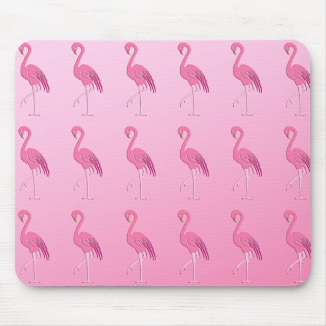 Pretty pink flamingo mouse mat (Front)