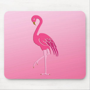 Pretty Pink Flamingo mouse pad