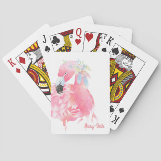 Pretty Pink Flamingo Playing Cards