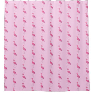 Pretty pink flamingo shower curtain