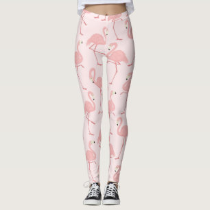 Pretty Pink Flamingos Leggings