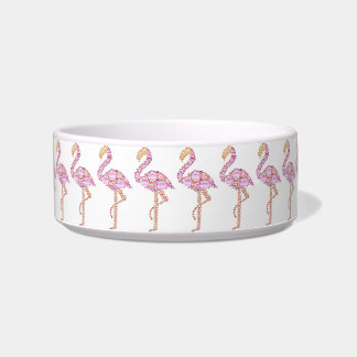 Pretty Pink Flamingos Pet Bowl