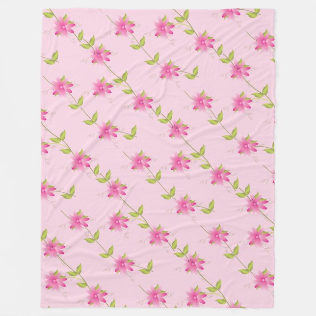 Pretty Pink Fleece Blanket (Front)