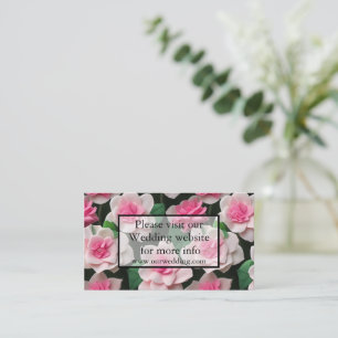 Pretty pink floral boho greenery pattern enclosure card