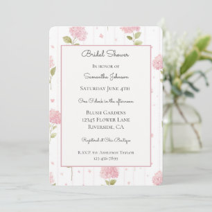Pretty Pink Floral Bridal Shower Invitation