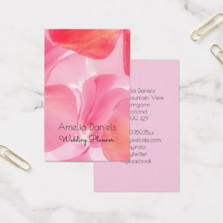 Pretty Pink Floral Business Card