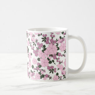 Pretty Pink Floral Coffee Mug