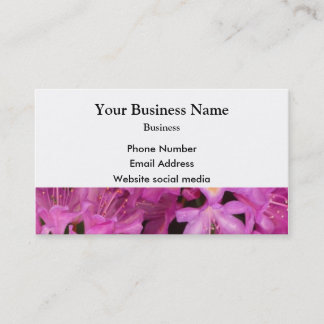 Pretty pink floral flower business card